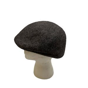 Mens Gray Newsboy Cabbie Hat 100% Wool Preppy Golf One Size